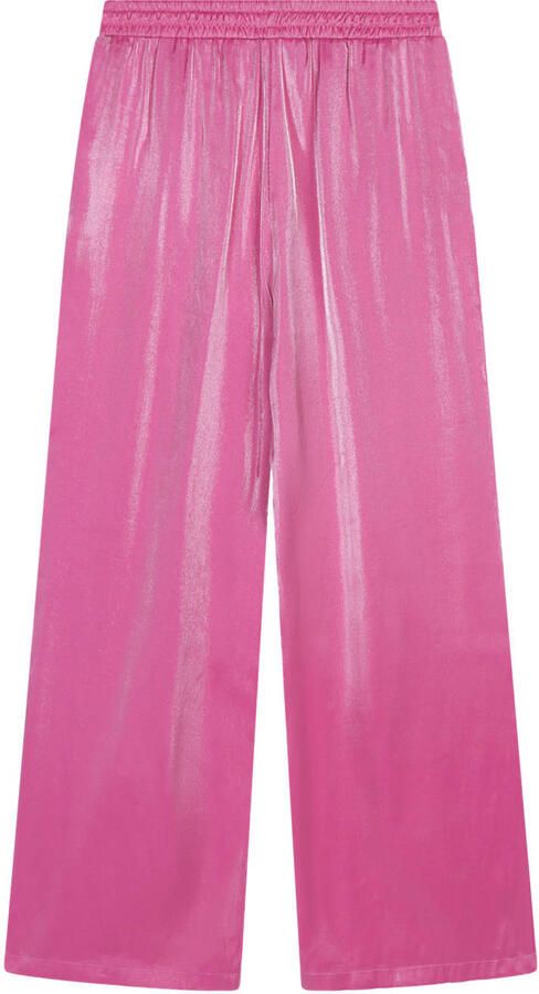 ALIX THE LABEL Dames Broeken Ladies Woven Shine Wide Leg Pants Roze - Foto 5