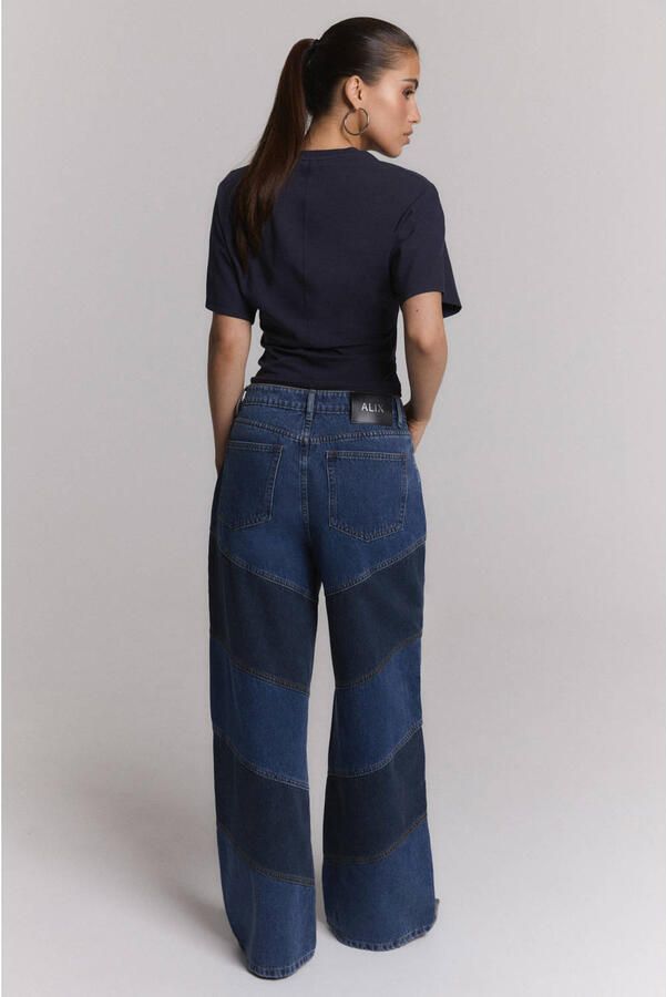 Alix the Label wide leg jeans mediumblauw - Foto 2
