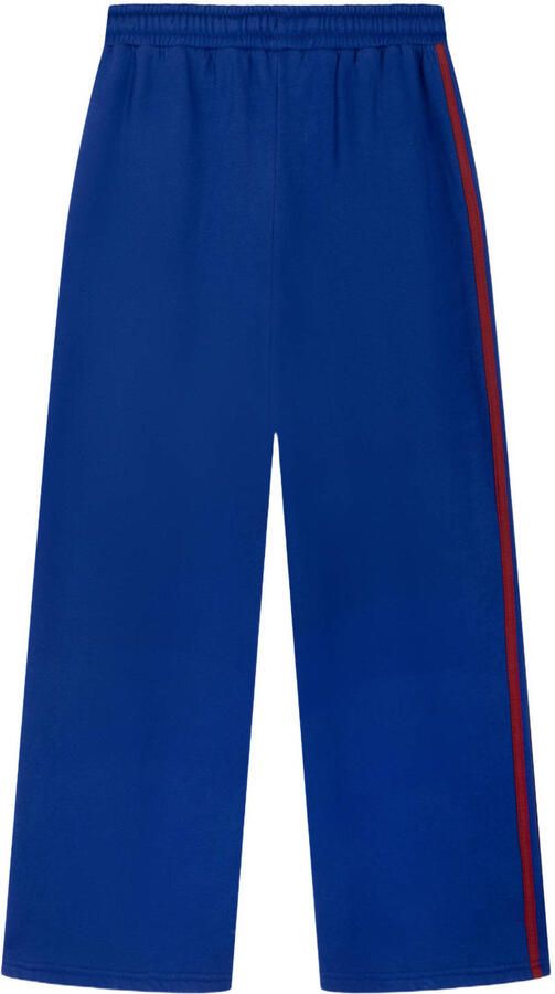 ALIX THE LABEL Dames Broeken Ladies Knitted Logo Tape Pants Blauw - Foto 6