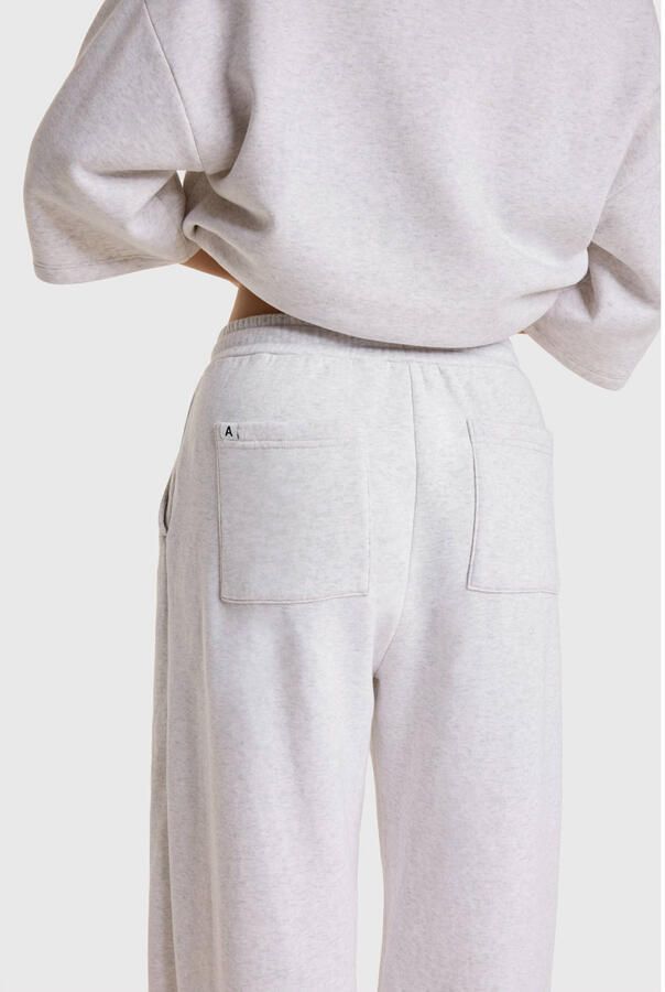ALIX THE LABEL Dames Broeken Ladies Knitted Wide Leg Sweat Pants Lichtgrijs - Foto 6