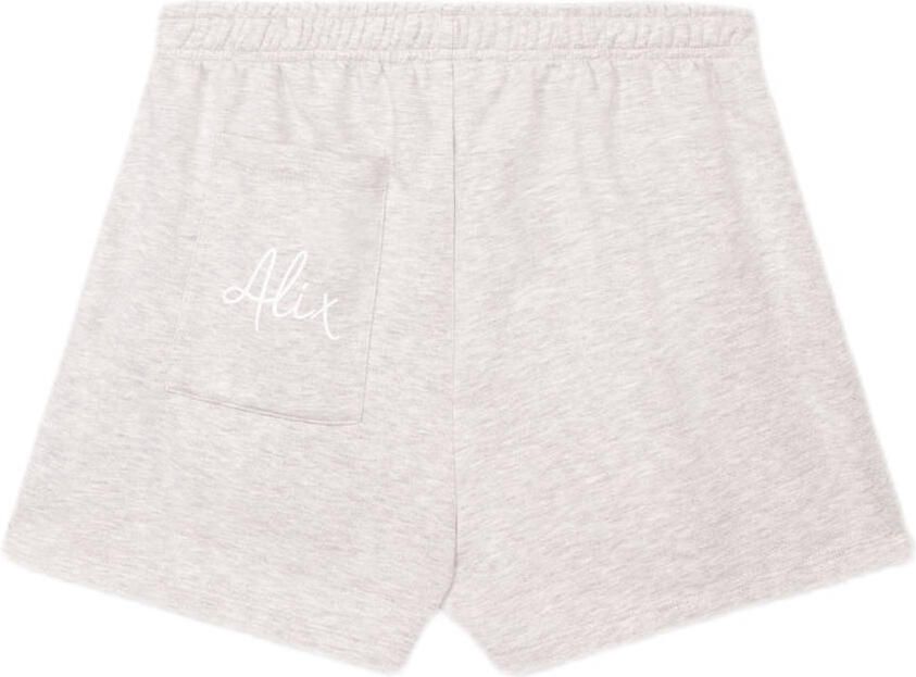 ALIX THE LABEL Dames Broeken Ladies Knitted Sweat Short Lichtgrijs - Foto 5
