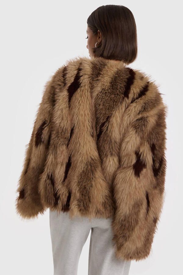 Alix the Label winter faux fur jas camel - Foto 2