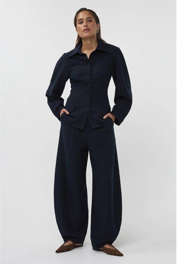 AMAYA Amsterdam barrel broek donkerblauw