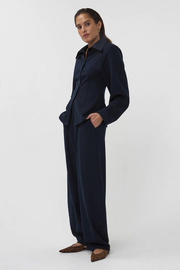 AMAYA Amsterdam aansluitende blouse donkerblauw - Foto 3