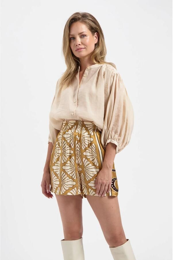 AMAYA AMSTERDAM Dames Blouses Juno Blouse Beige - Foto 5
