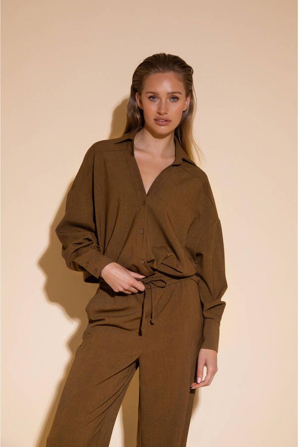 AMAYA AMSTERDAM Dames Blouses Hailey Bruin - Foto 5