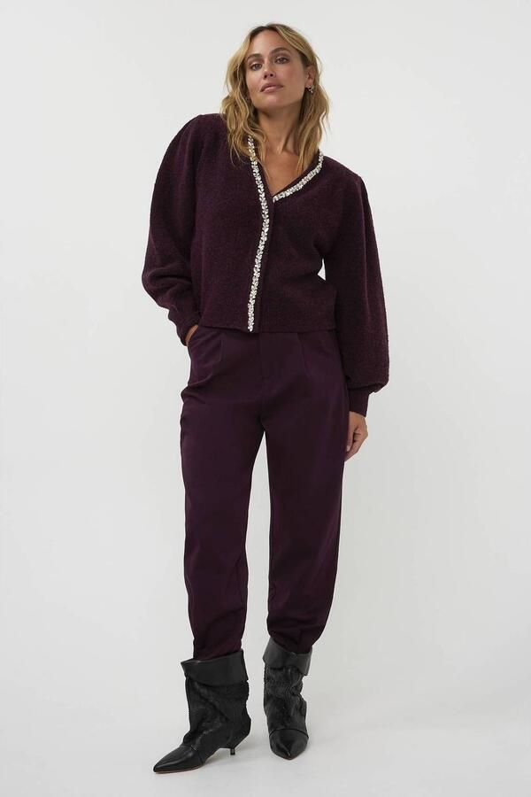 AMAYA AMSTERDAM Dames Truien & Vesten Sia Knitwear Bordeaux - Foto 5