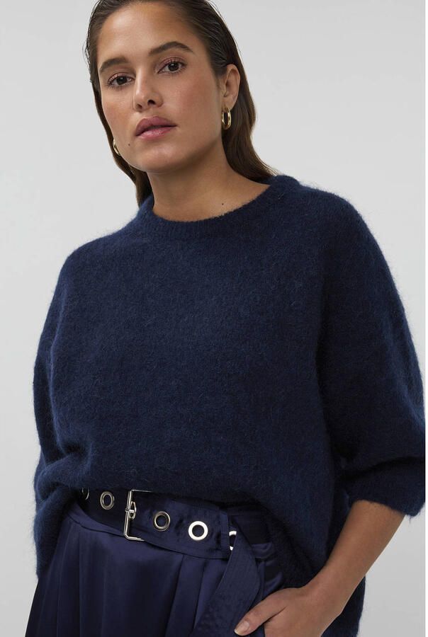 AMAYA Amsterdam gebreide trui met wol donkerblauw