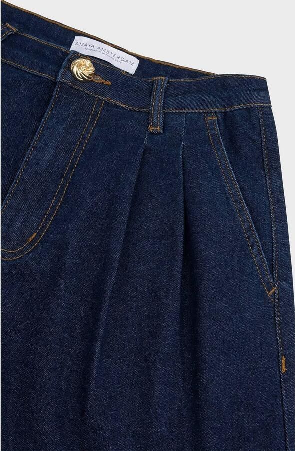 AMAYA AMSTERDAM Dames Broeken Aria Pants Donkerblauw - Foto 5