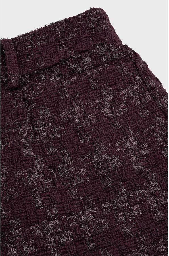 AMAYA Amsterdam Wide leg korte broek met glitters aubergine - Foto 2