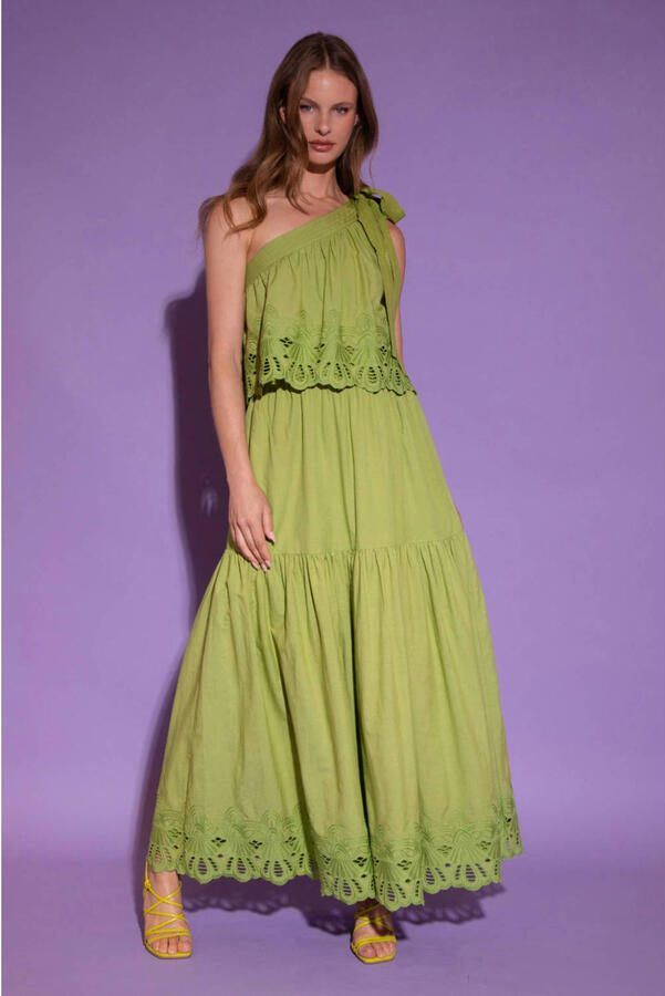 AMAYA AMSTERDAM Dames Jurken Solana Groen - Foto 5