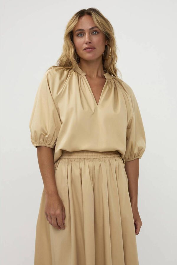 AMAYA AMSTERDAM Dames Rokken Sutton Skirt Beige - Foto 5