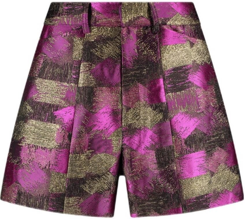 AMAYA Amsterdam straight high waist casual short paars