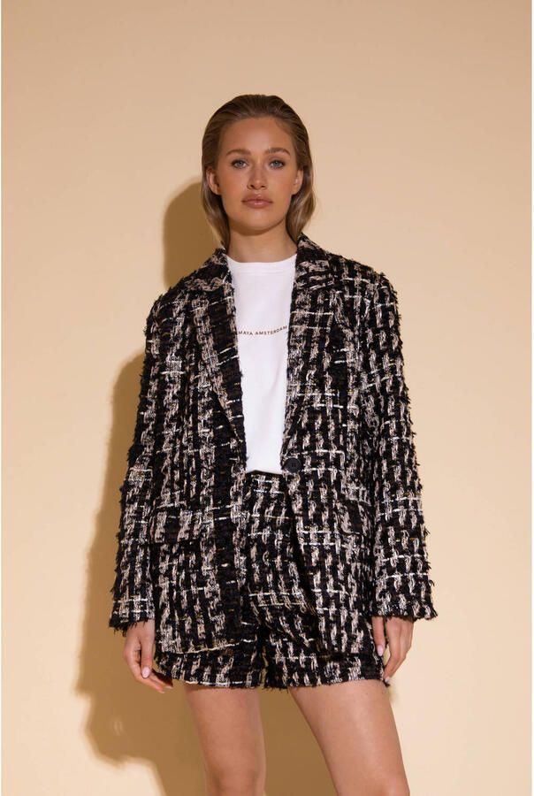 AMAYA Amsterdam straight high waist casual short zwart - Foto 7