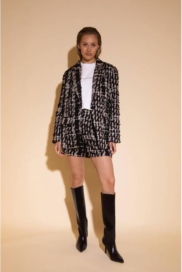 AMAYA Amsterdam straight high waist casual short zwart - Foto 6