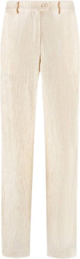 AMAYA Amsterdam straight regular waist broek ecru - Foto 6