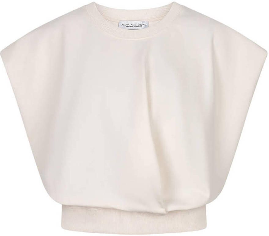 AMAYA AMSTERDAM Dames Tops & T-shirts Muck Shirt Ecru - Foto 5