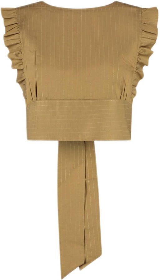 AMAYA AMSTERDAM Dames Tops & T-shirts Dillia Top Camel - Foto 3