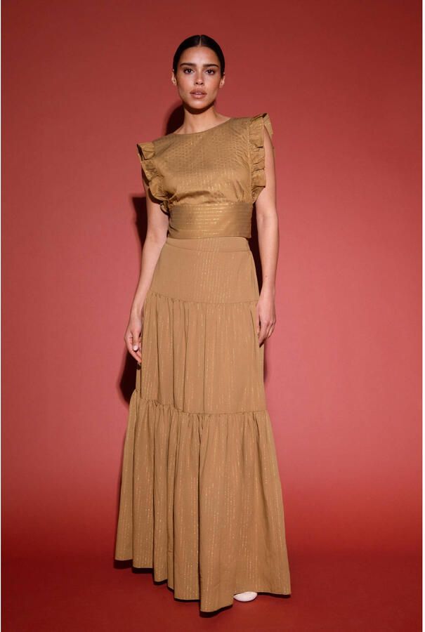 AMAYA AMSTERDAM Dames Tops & T-shirts Dillia Top Camel