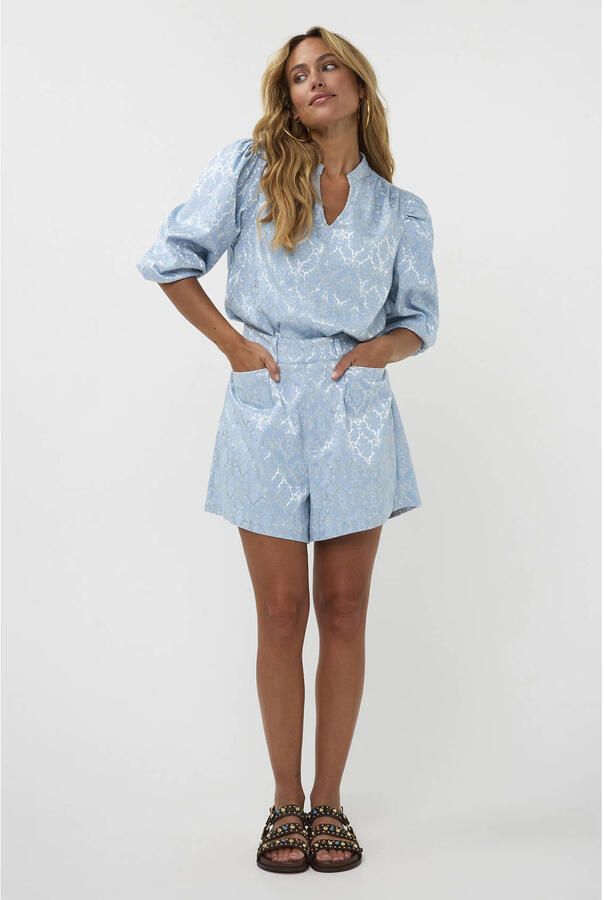 AMAYA Amsterdam top met paisley print lichtblauw - Foto 2