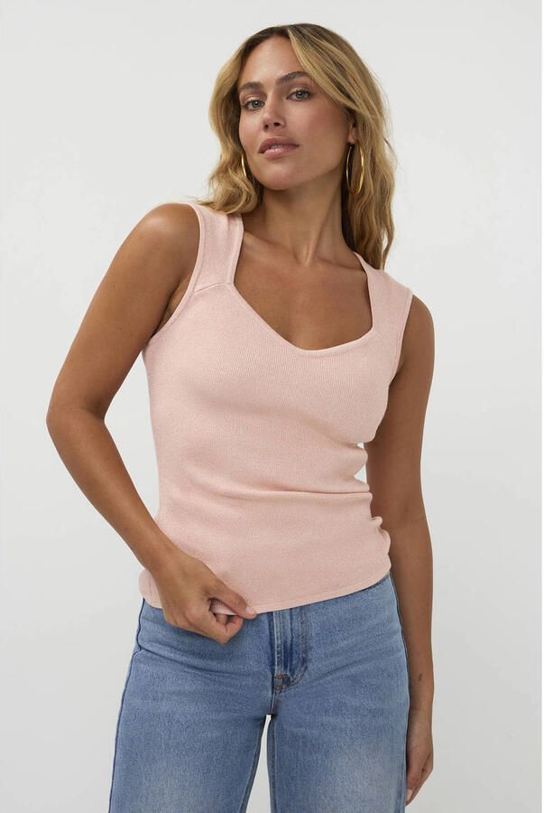AMAYA AMSTERDAM Dames Tops & T-shirts Sunroot Top Lichtroze - Foto 5