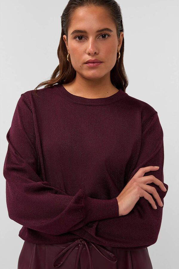 AMAYA Amsterdam trui met glitters donkerrood