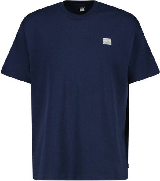 America Today oversized T-shirt met backprint donkerblauw