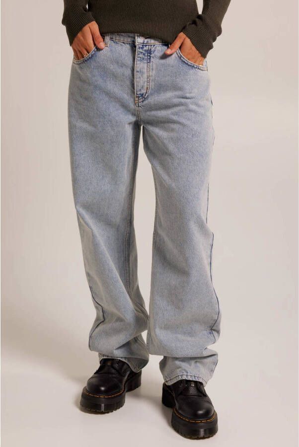 America Today low waist loose jeans light blue denim