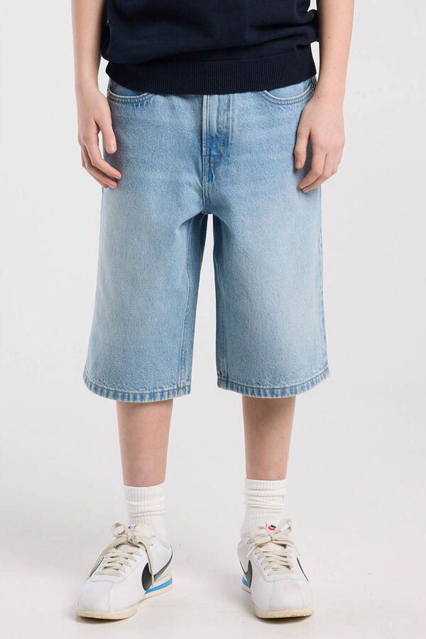 America Today baggy jort medium blue denim