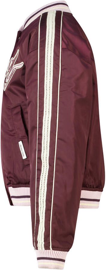America Today baseball jacket met patches en backprint donkerrood - Foto 3