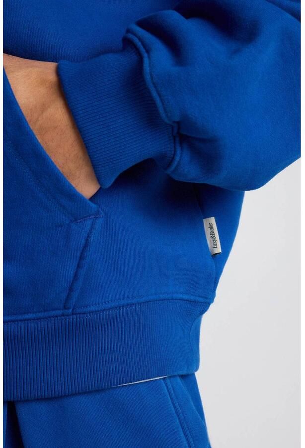 America Today boxy hoodie met borduursels kobalt - Foto 2