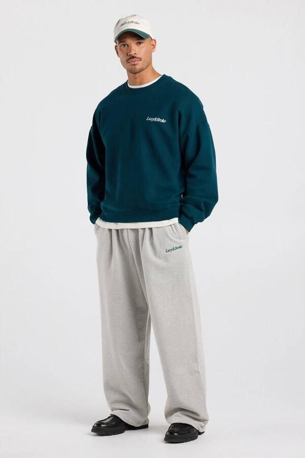 America Today boxy sweater met borduursels donkergroen - Foto 2