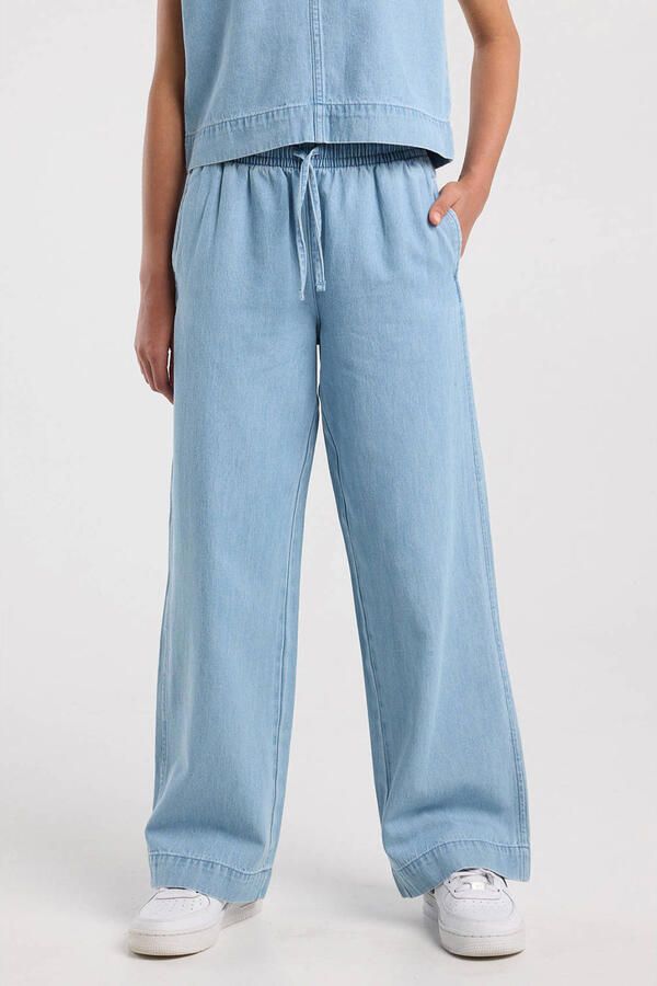 America Today casual broek light blue denim