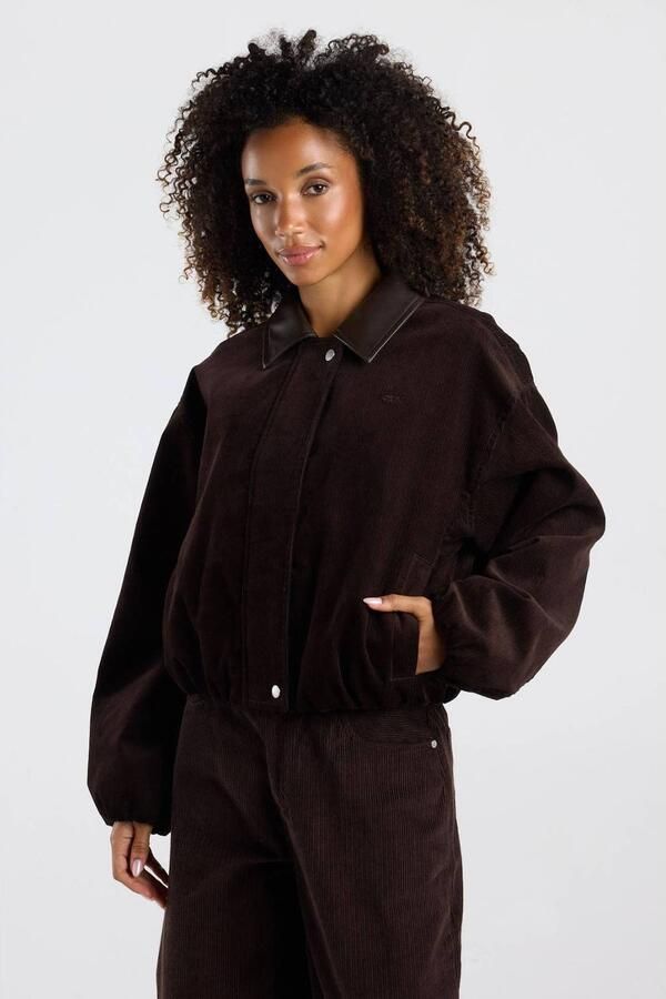 America Today corduroy jas donkerbruin