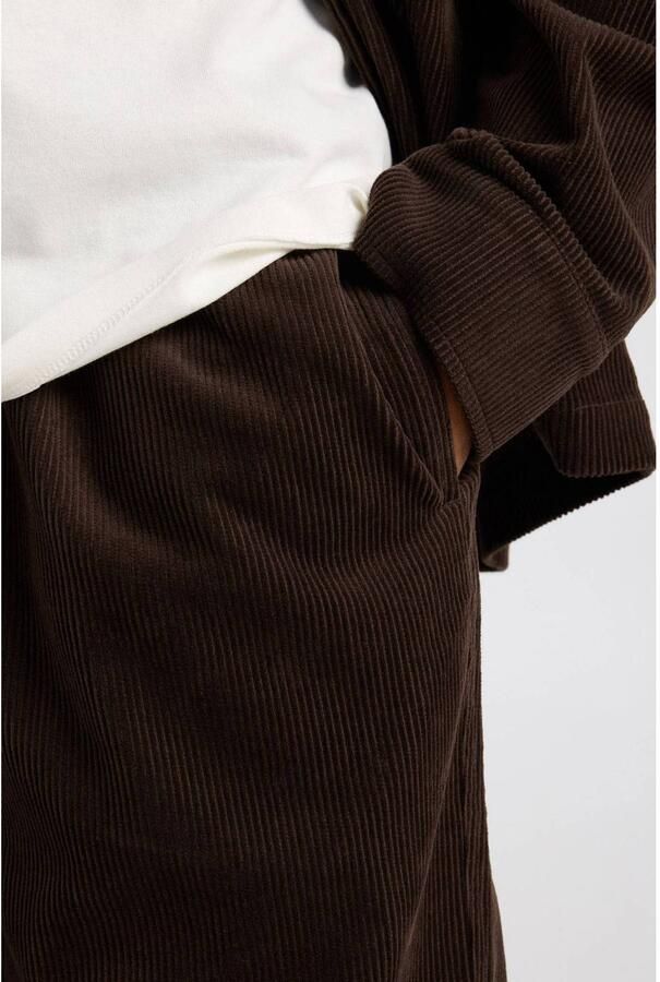 America Today corduroy relaxed fit casual broek bruin - Foto 2