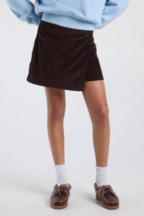 America Today corduroy skort bruin Rok Effen
