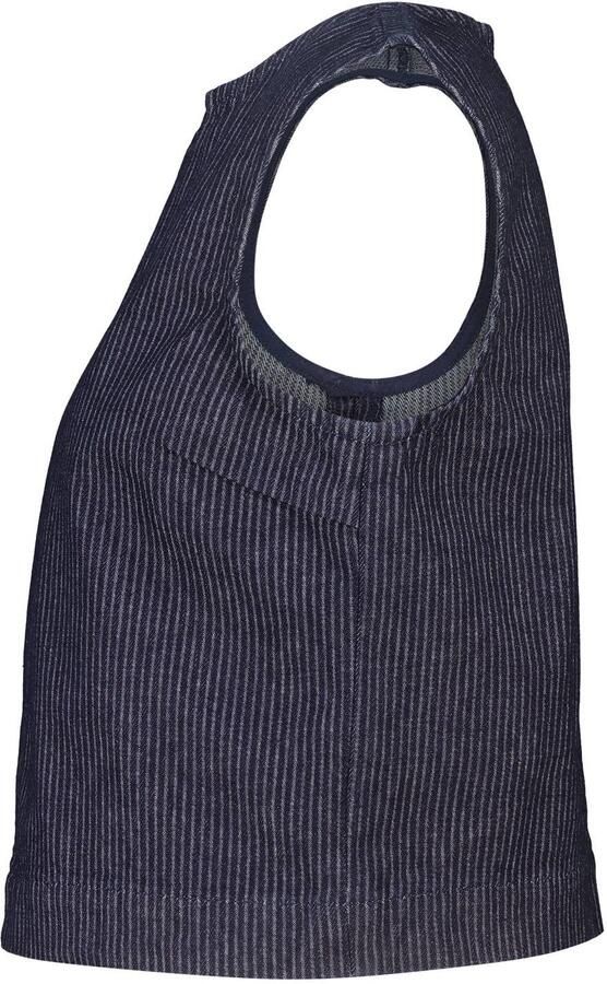 America Today denim gestreepte top donkerblauw - Foto 3