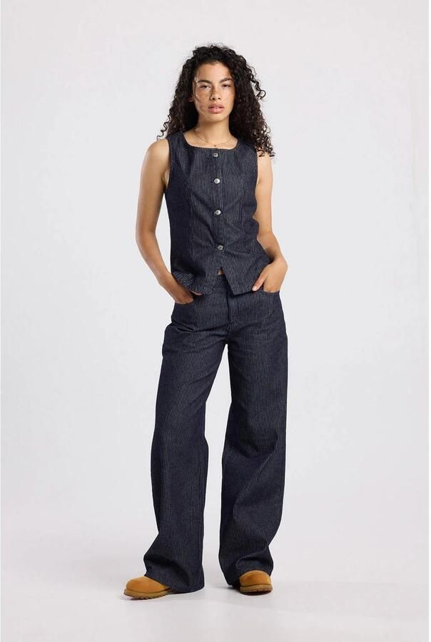America Today denim gilet dark blue denim - Foto 2