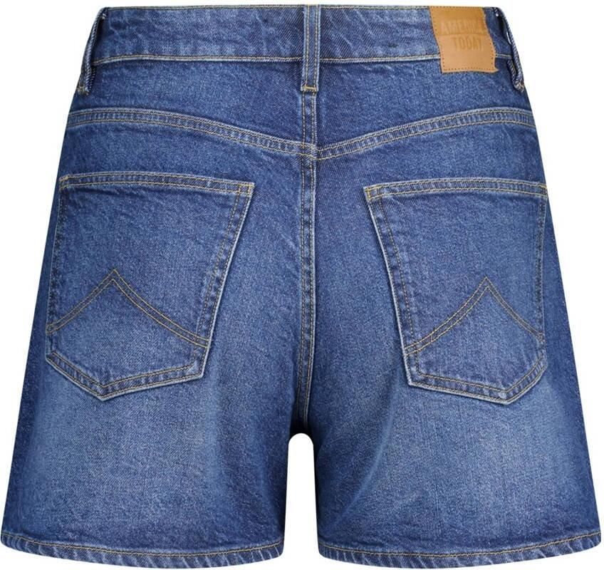 America Today denim regular high waist denim short medium blue denim