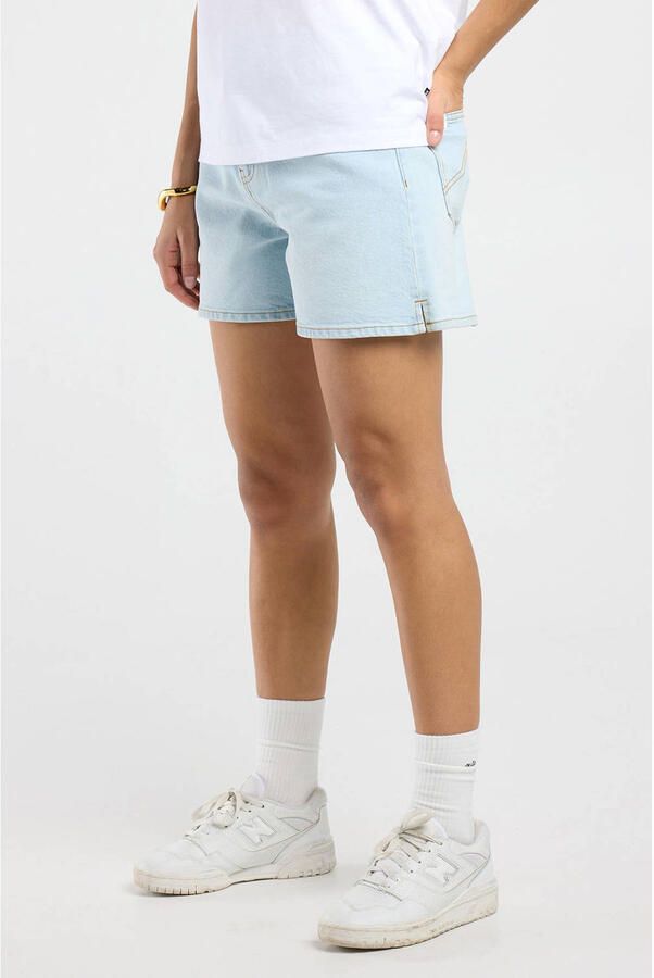 America Today denim regular high waist short light blue denim