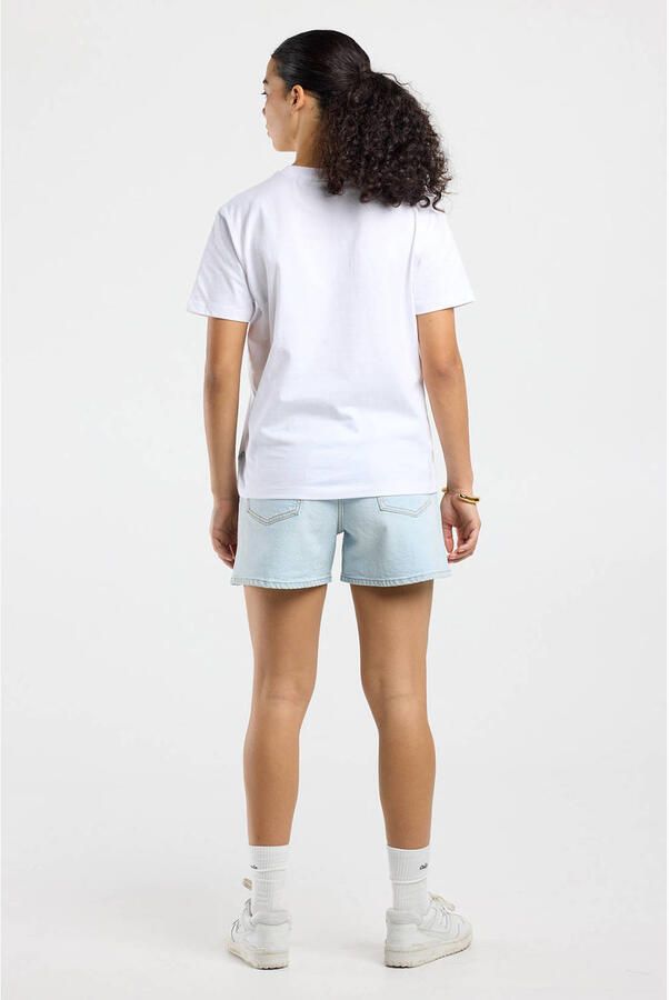 America Today denim regular high waist short light blue denim - Foto 3