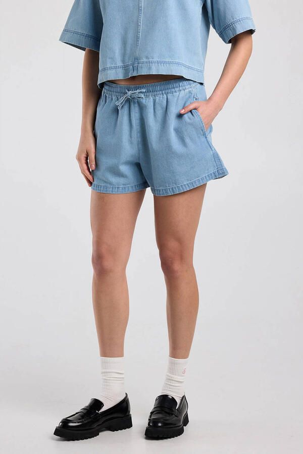 America Today denim regular waist short light blue denim
