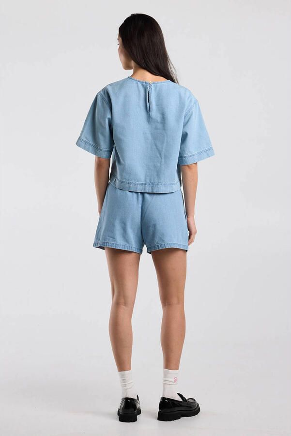 America Today denim regular waist short light blue denim - Foto 3