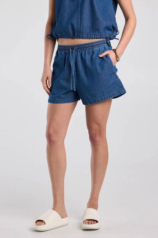 America Today denim regular waist short medium blue denim