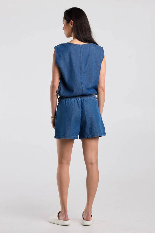 America Today denim regular waist short medium blue denim - Foto 3