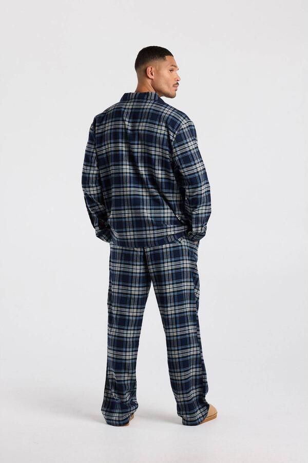 America Today flanel pyjamabroek blauw - Foto 2