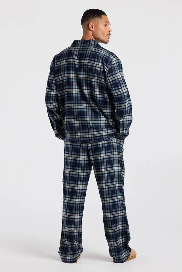 America Today flanel pyjamatop blauw - Foto 2
