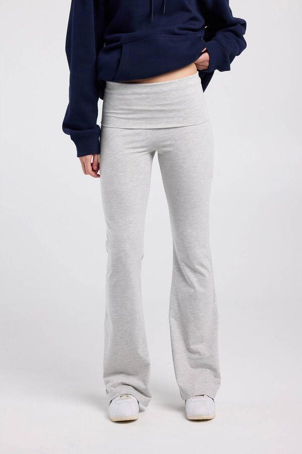 America Today flared high waist legging lichtgrijs