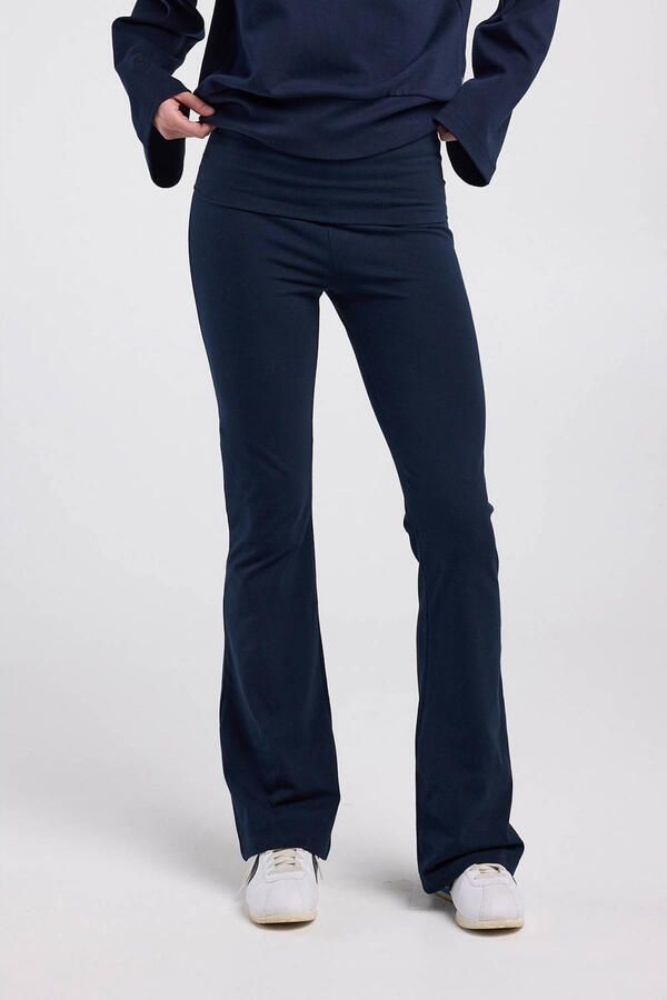 America Today flared high waist legging marineblauw