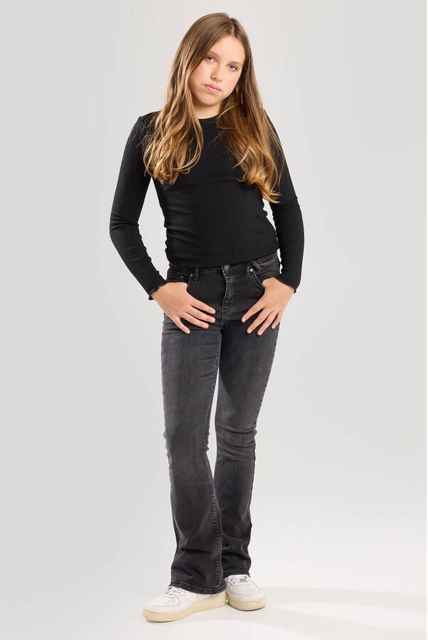 America Today flared jeans Emily Flare Jr washed black Zwart Meisjes Stretchdenim 134 140 - Foto 3